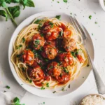 Vegan Lentil Meatballs with Spaghetti