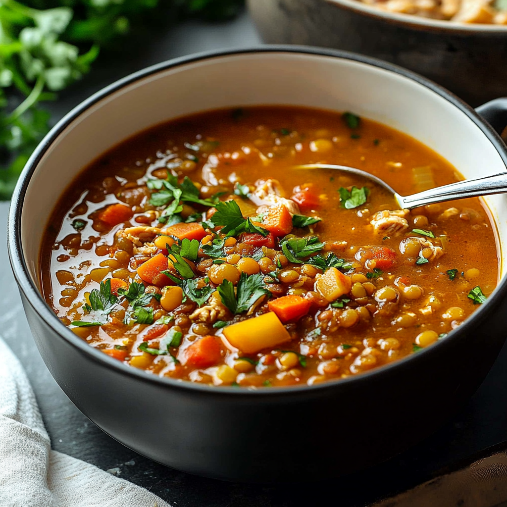 One Pot Turkey Lentil Soup