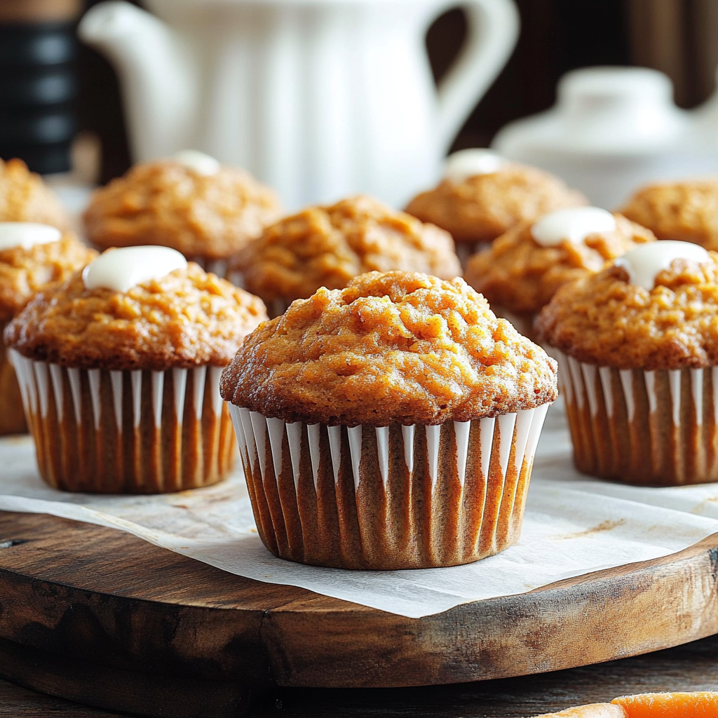 Carrot Cake Muffins Freshly Baked