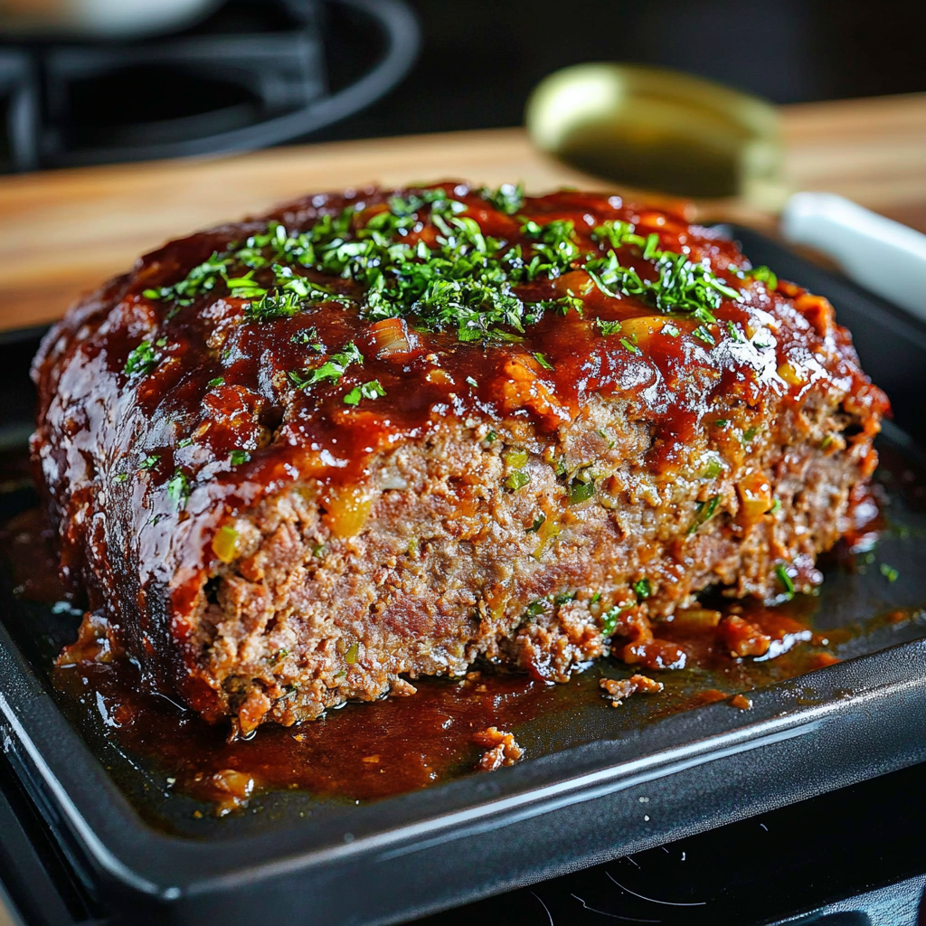Delicious Stovetop Meatloaf on a Plate