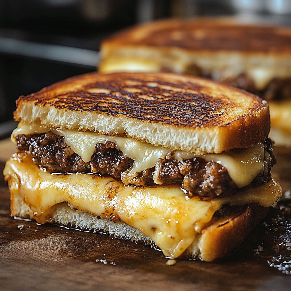 Mouthwatering Patty Melts Ready to Serve
