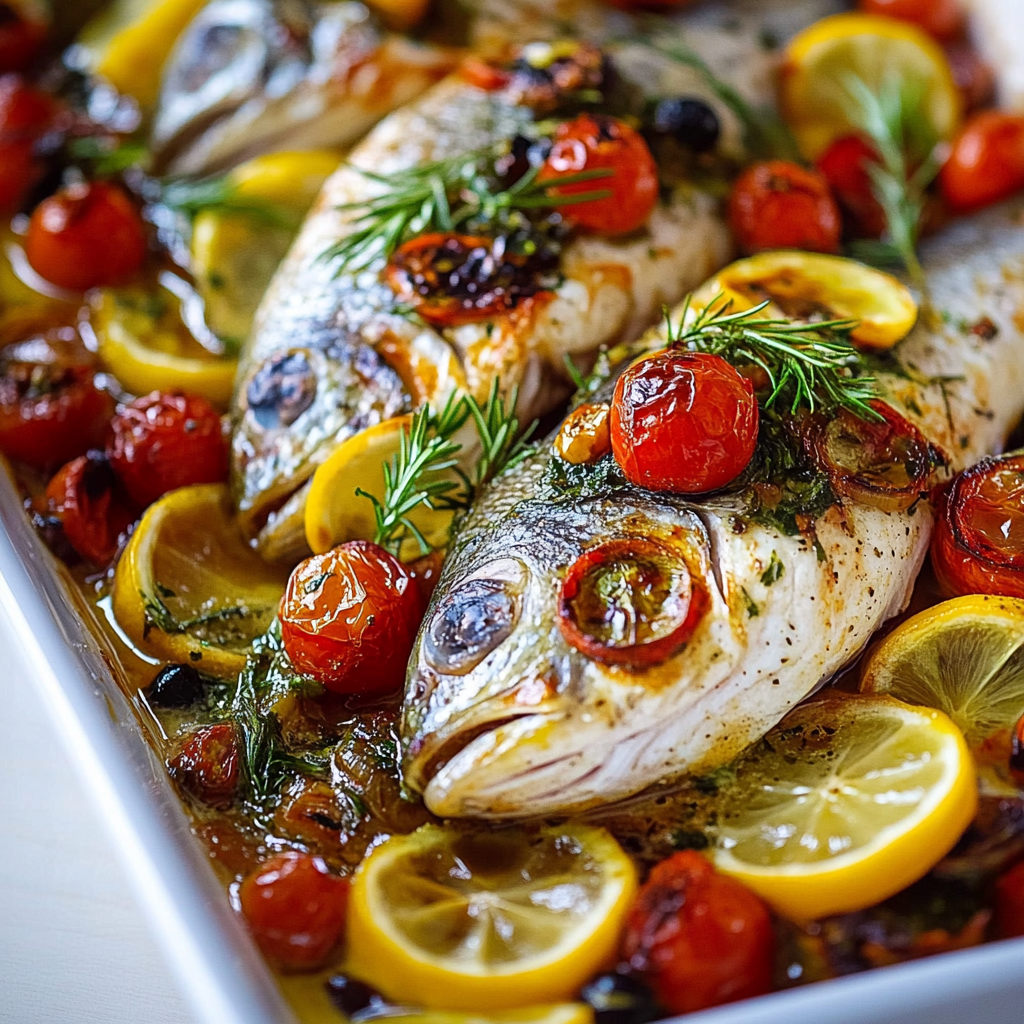 Mediterranean Baked Fish Freshly Made