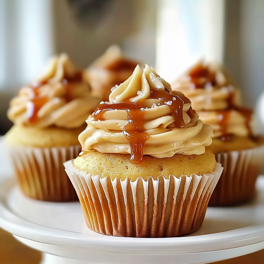 Gooey Salted Caramel Cupcakes