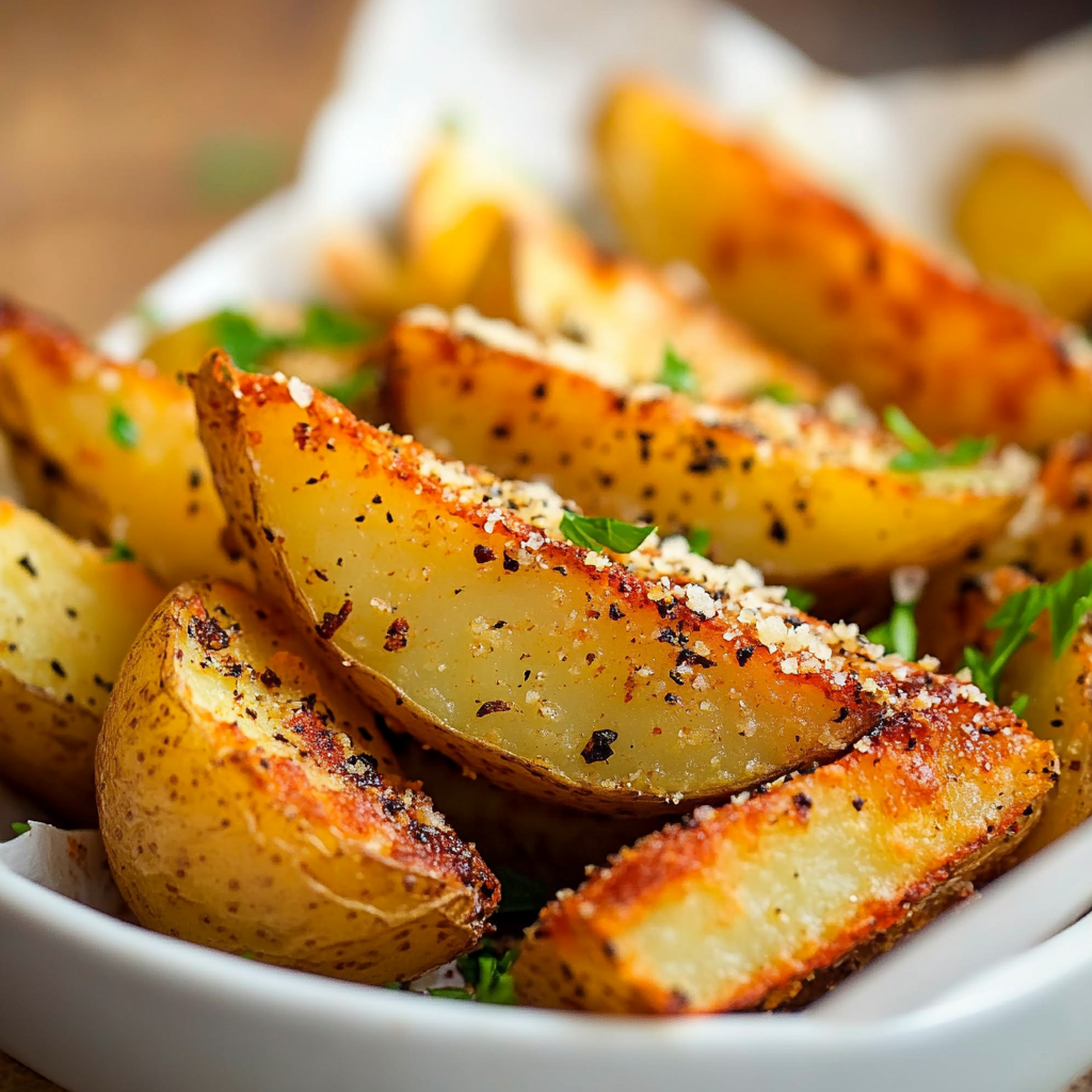 Baked Garlic Parmesan Potato Wedges