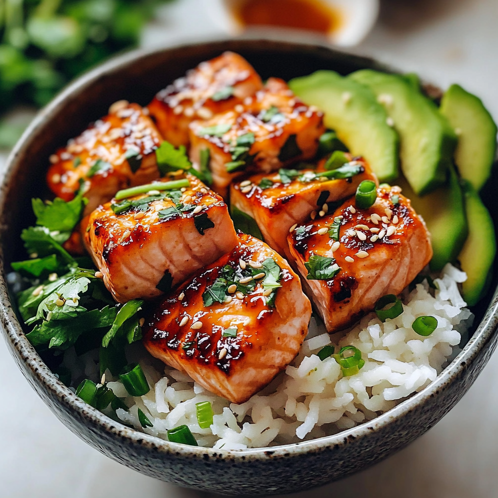 Sweet Chili Salmon Bowl Deliciousness