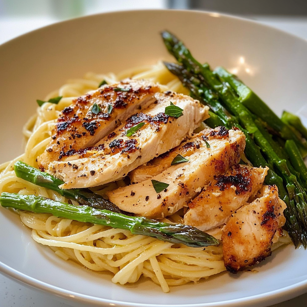 Chicken and Asparagus Pasta Dish