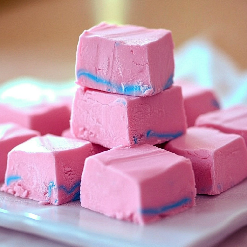 Homemade Cotton Candy Fudge Delight
