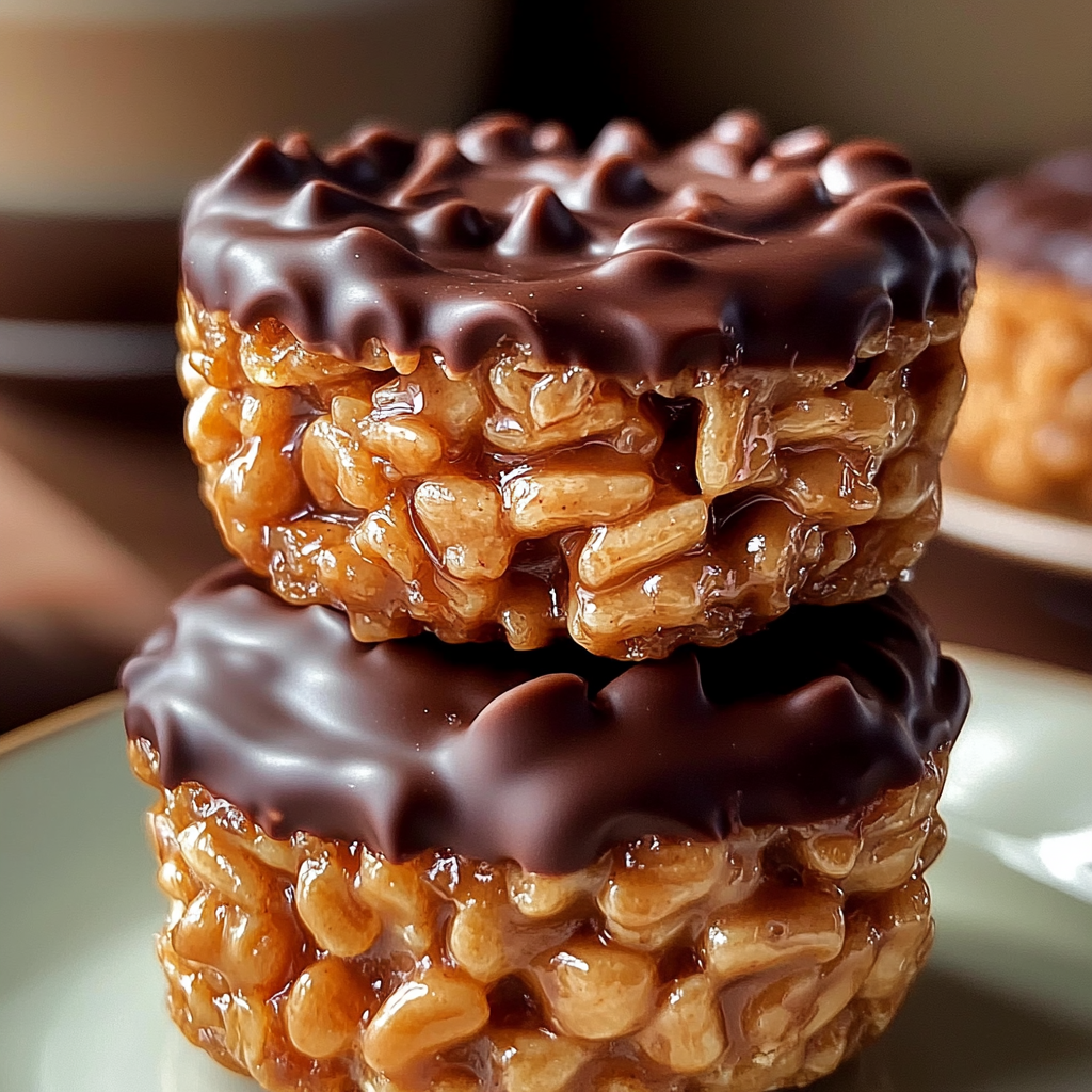 Chocolate Peanut Butter Rice Krispie Cups