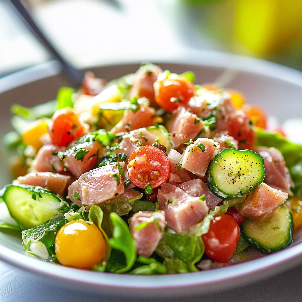 Fresh Herbed Tuna Salad Dish