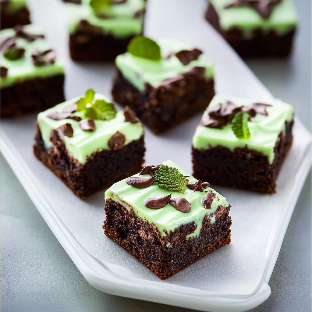 Mint Brownies Freshly Baked