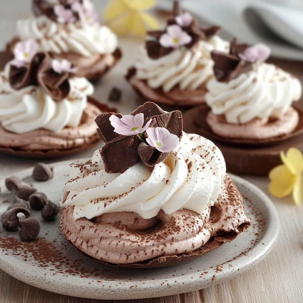 Chocolate Meringue Easter Nests