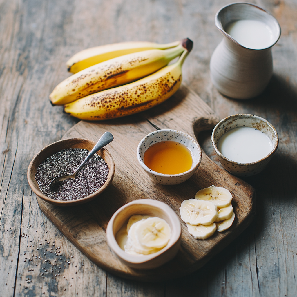 Banana Chia Pudding ingredients