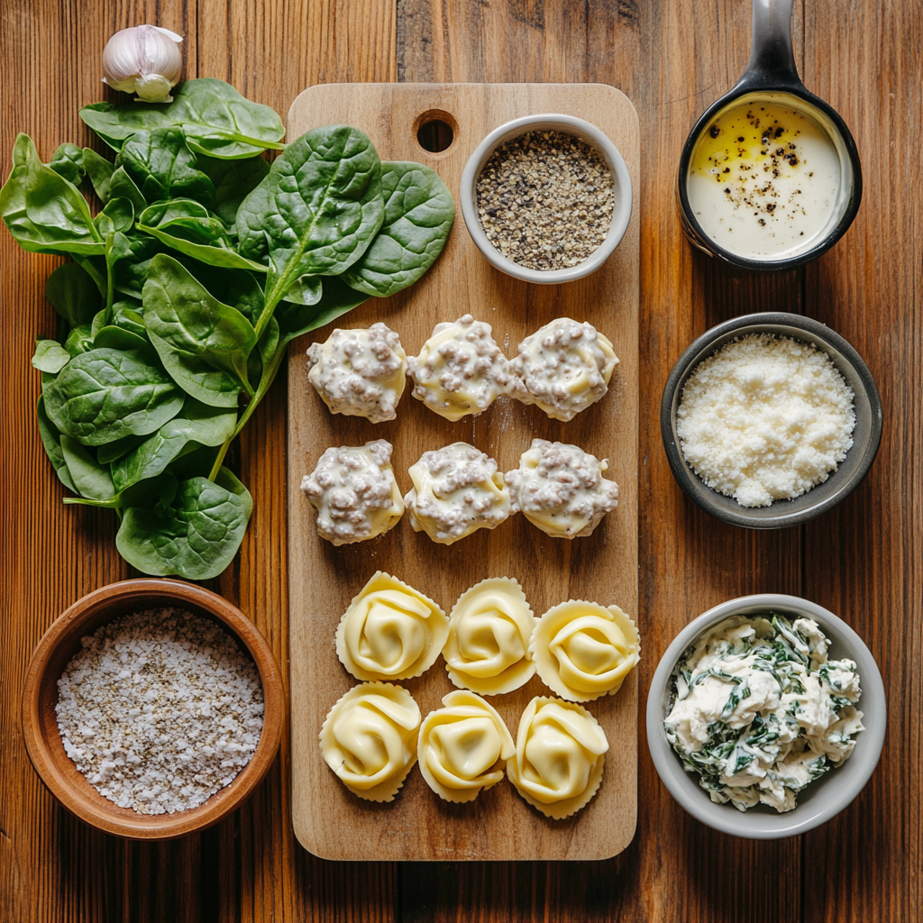 Creamy Tortellini Pasta With Ground Turkey ingredients