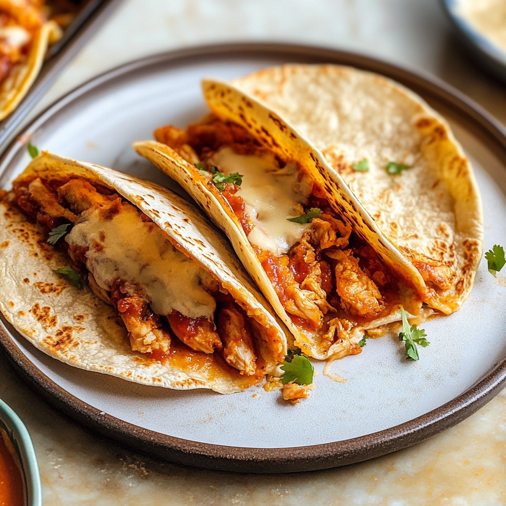 Crispy Baked Chicken Tacos for Two