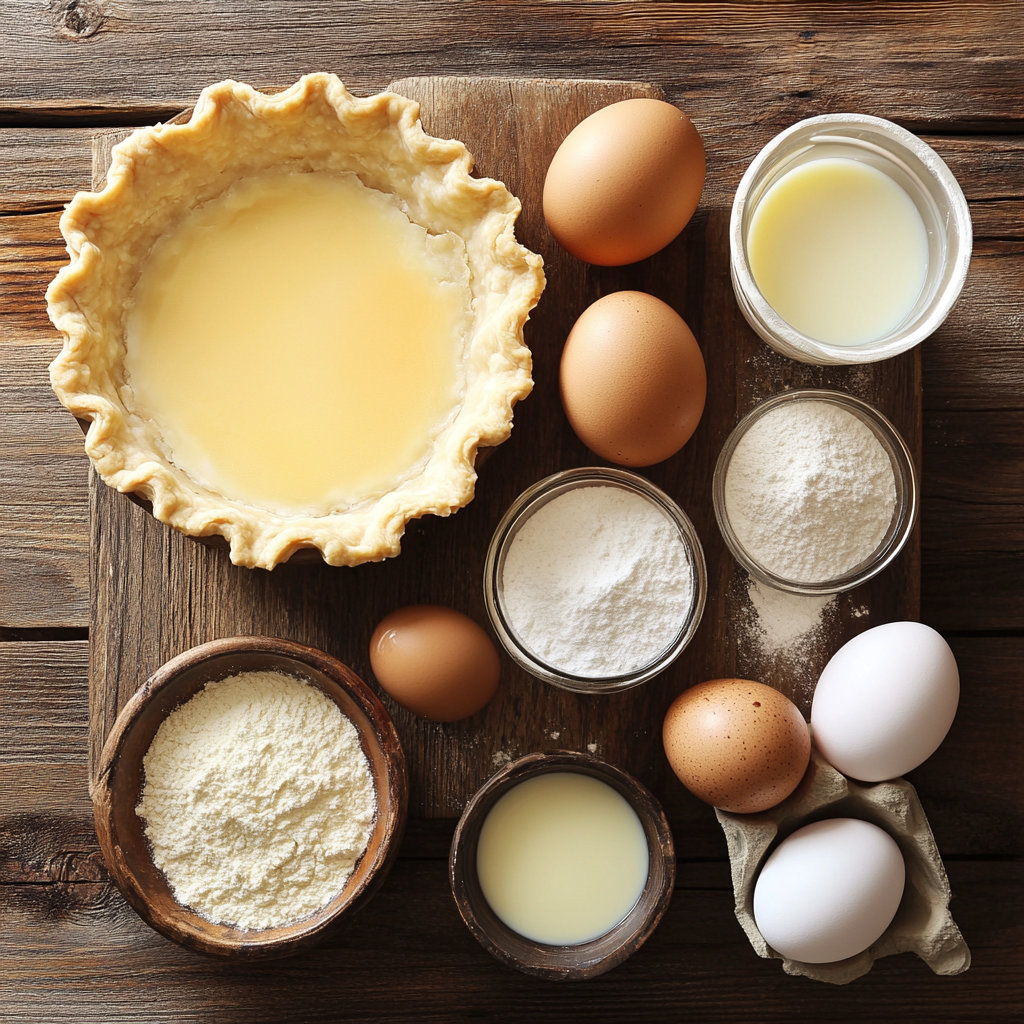 Egg Custard Pie ingredients