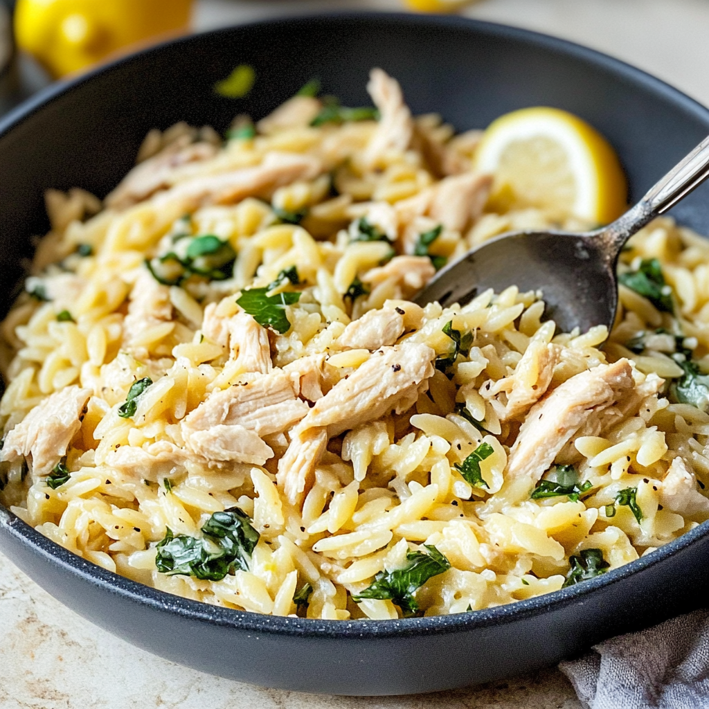 Lemon Chicken Orzo Pasta
