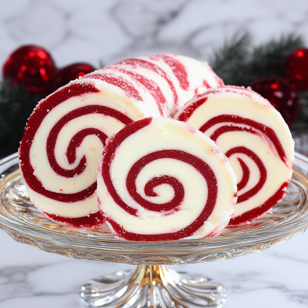 Peppermint Fudge Pinwheels
