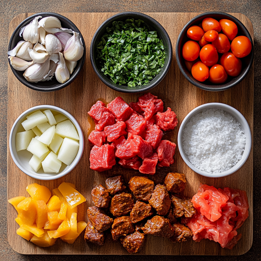 Slow Cooker Beef Curry ingredients