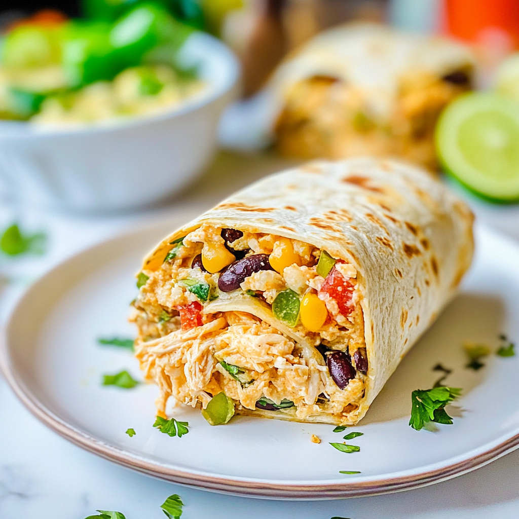Slow Cooker Chicken Burritos