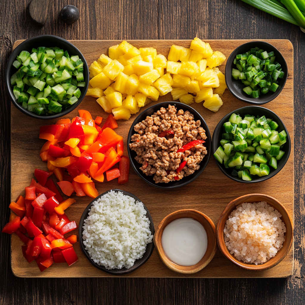 Sweet & Sour Ground Chicken ingredients