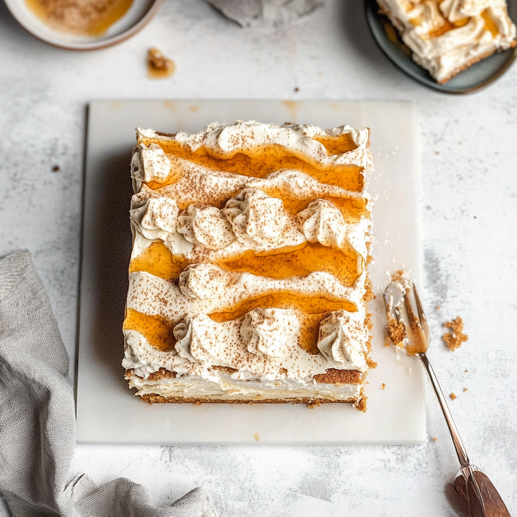 Bourbon Eggnog Sheet Cake