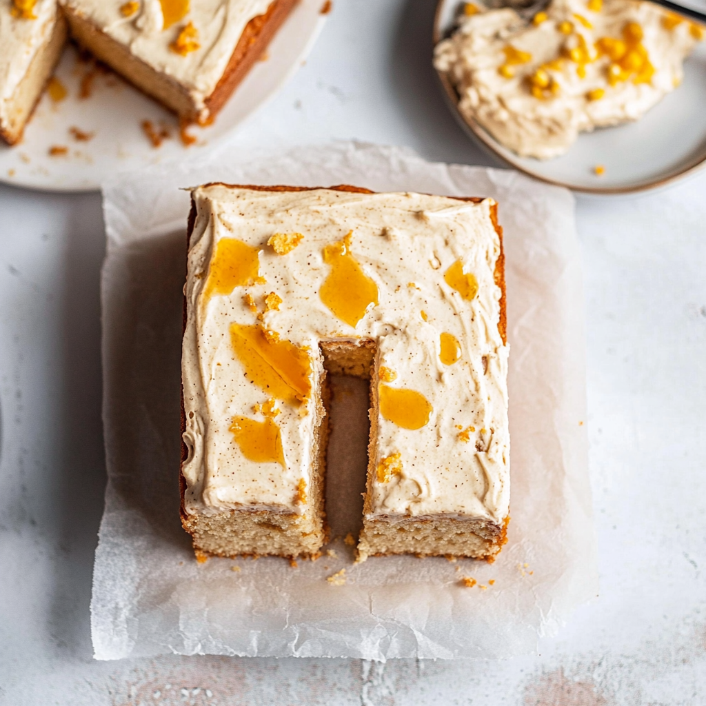 Bourbon Eggnog Sheet Cake