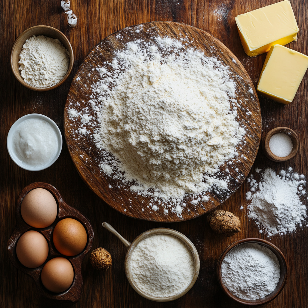 Bourbon Eggnog Sheet Cake ingredients