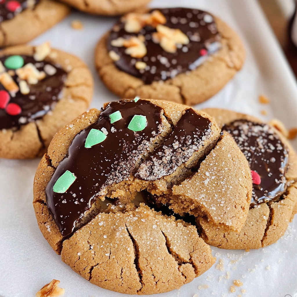 Chocolate-Dipped Cinnamon Maple Peanut Butter Sugar Cookies