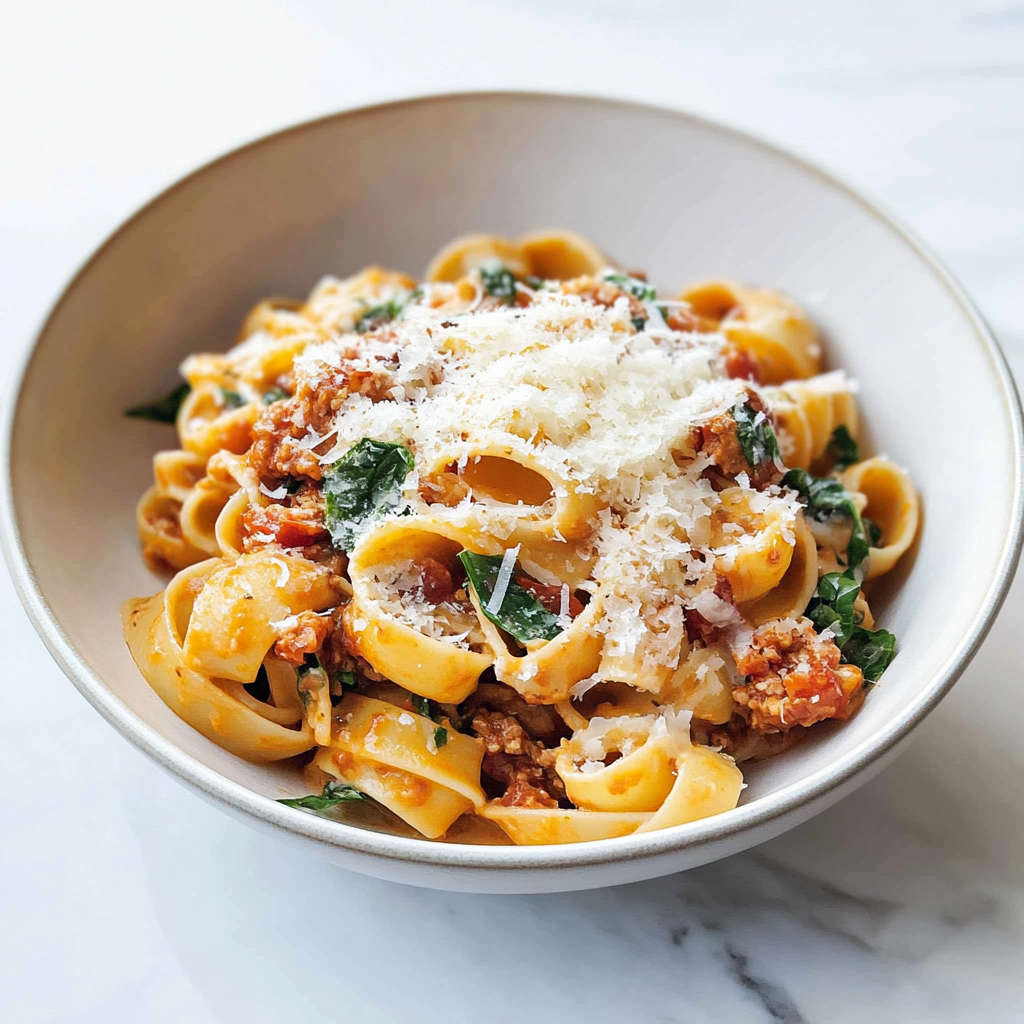 Creamy Sun-Dried Tomato and Italian Sausage Pasta