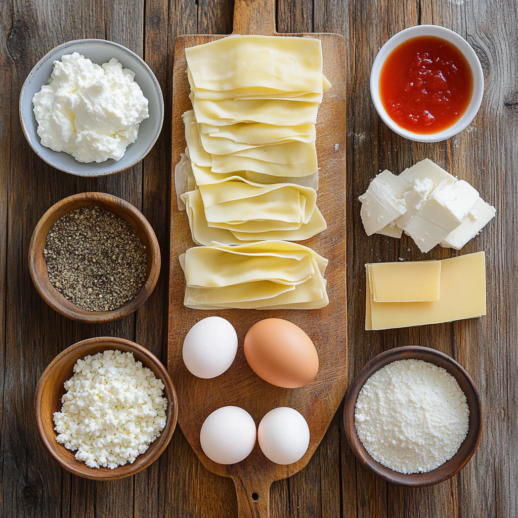 Crispy Fried Lasagna Rolls ingredients