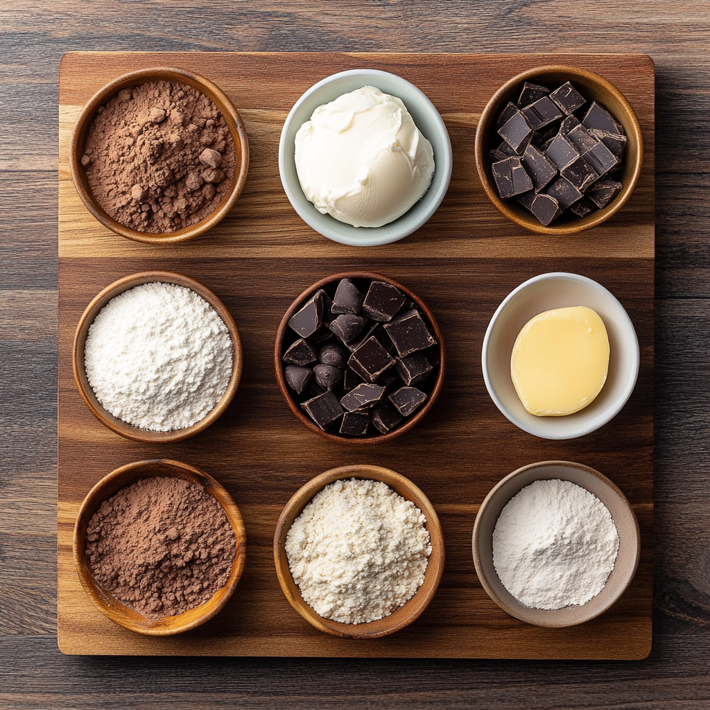 Double Chocolate Thumbprint Cookies ingredients