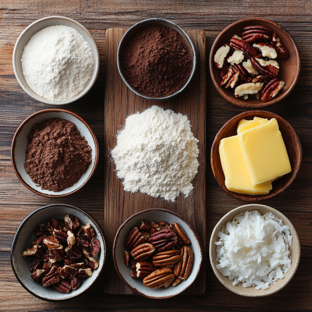 German Chocolate Cake ingredients