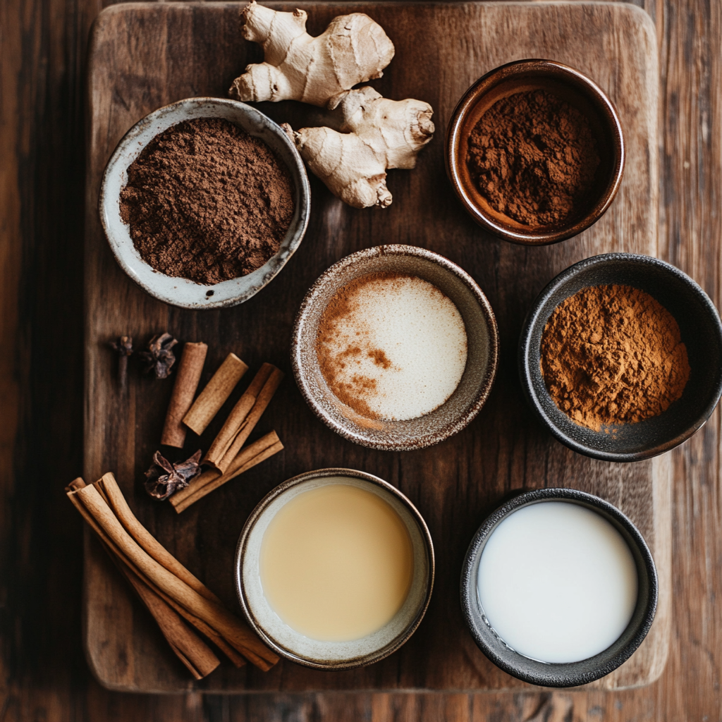 Gingerbread Latte ingredients