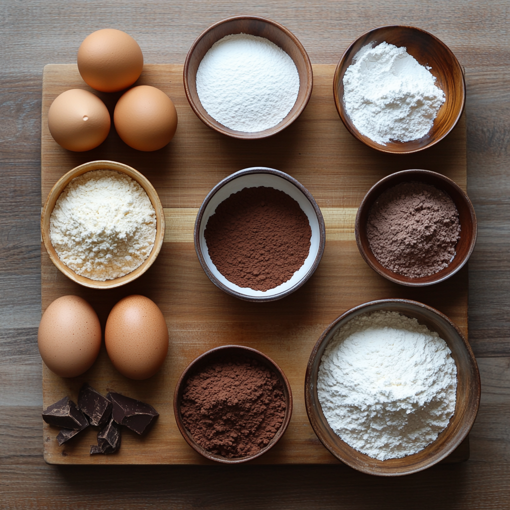 Gluten-Free Chocolate Crinkle Cookies ingredients