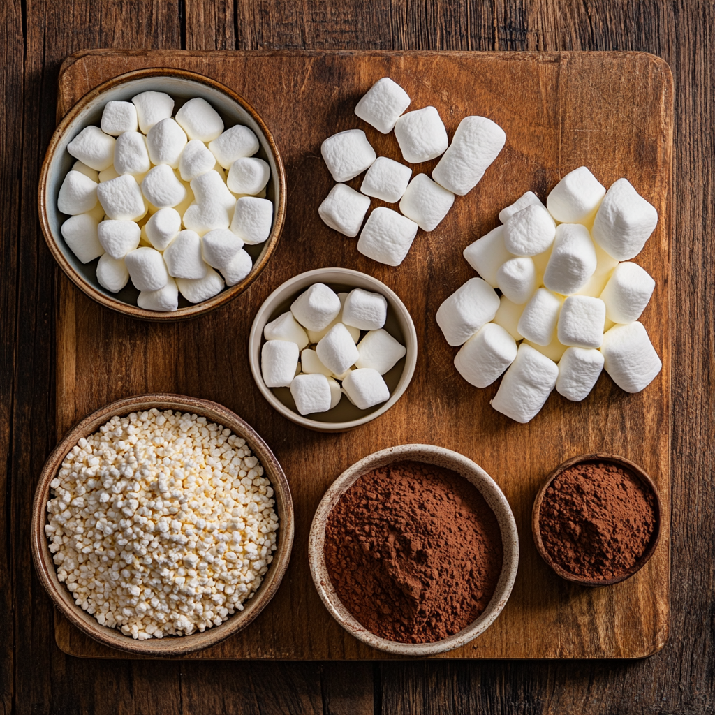 Hot Chocolate Rice Krispie Treats ingredients