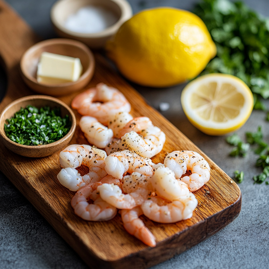 Lemon Garlic Butter Shrimp ingredients