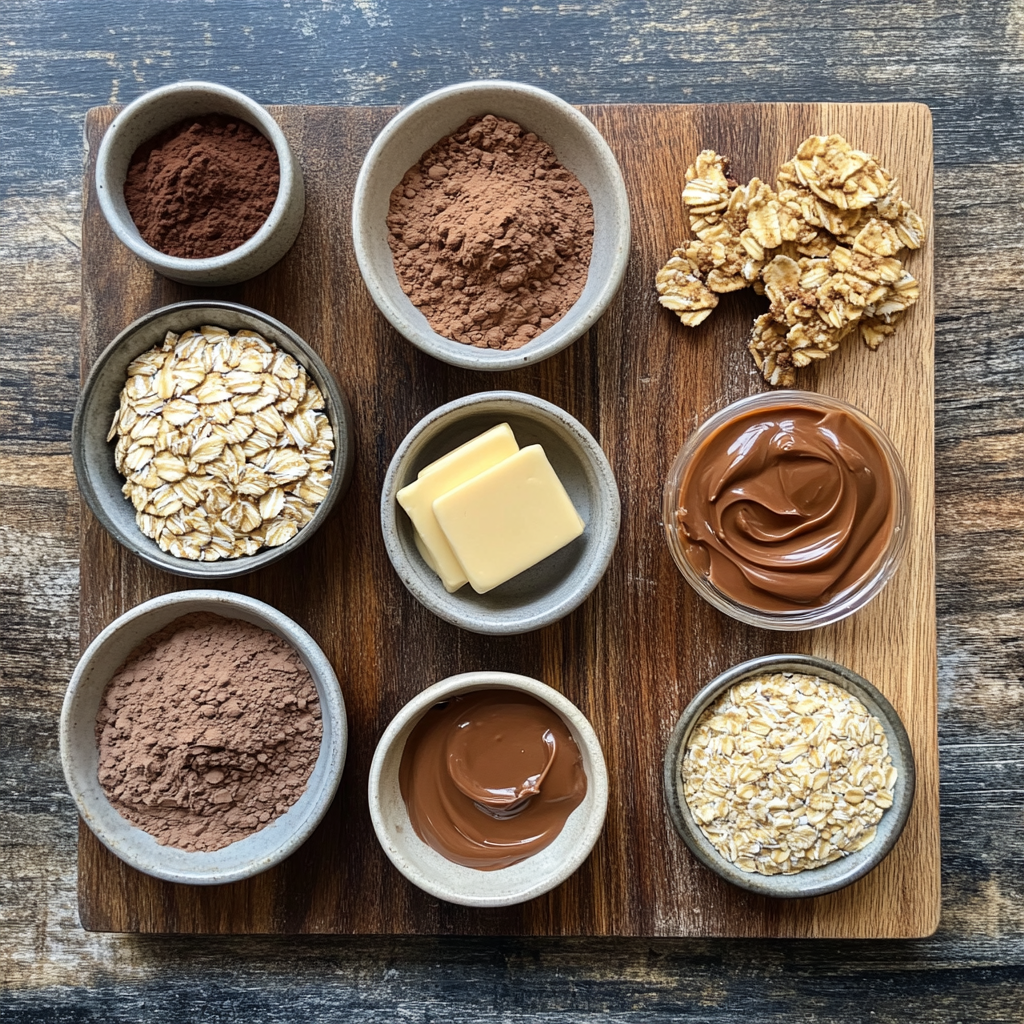 No Bake Cookies ingredients