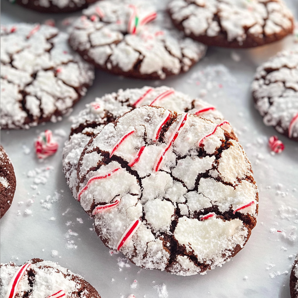 Peppermint Crinkle Cookies