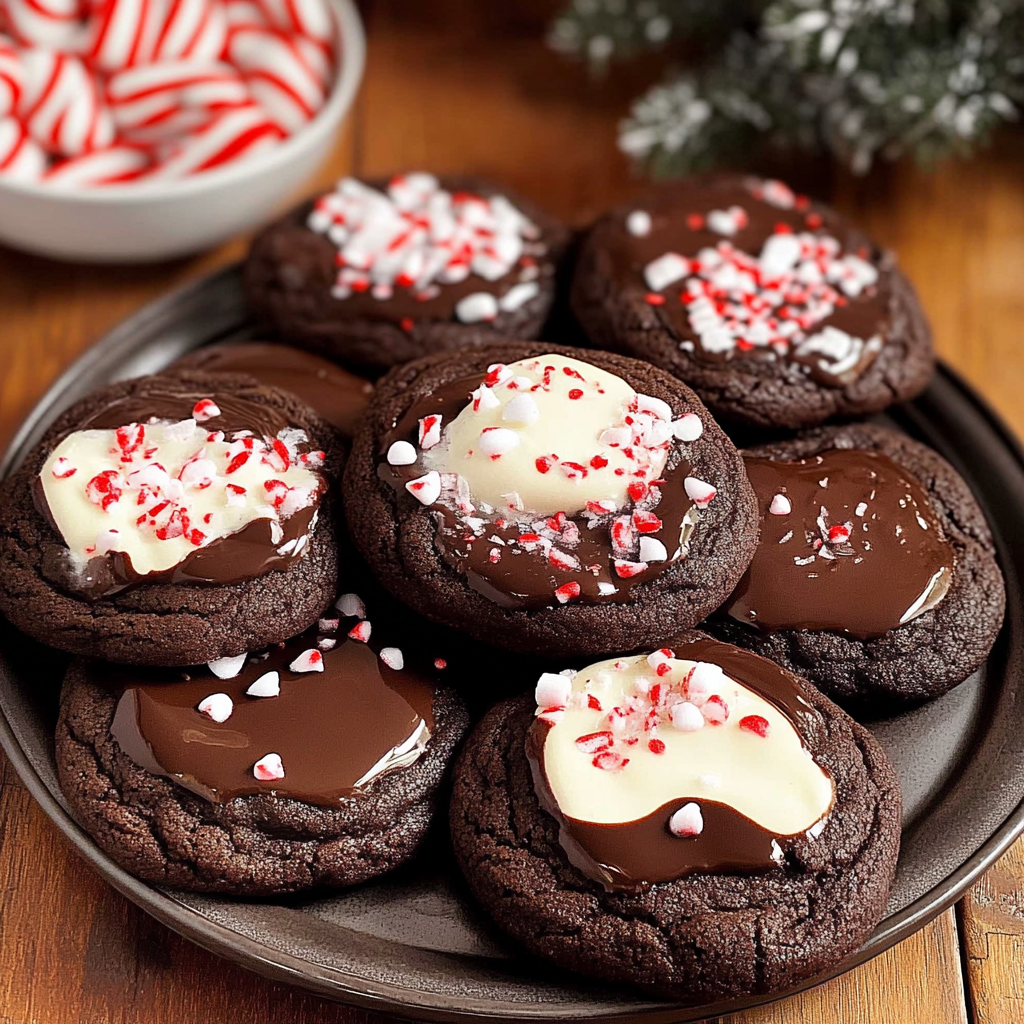 Peppermint Hot Chocolate Cookies