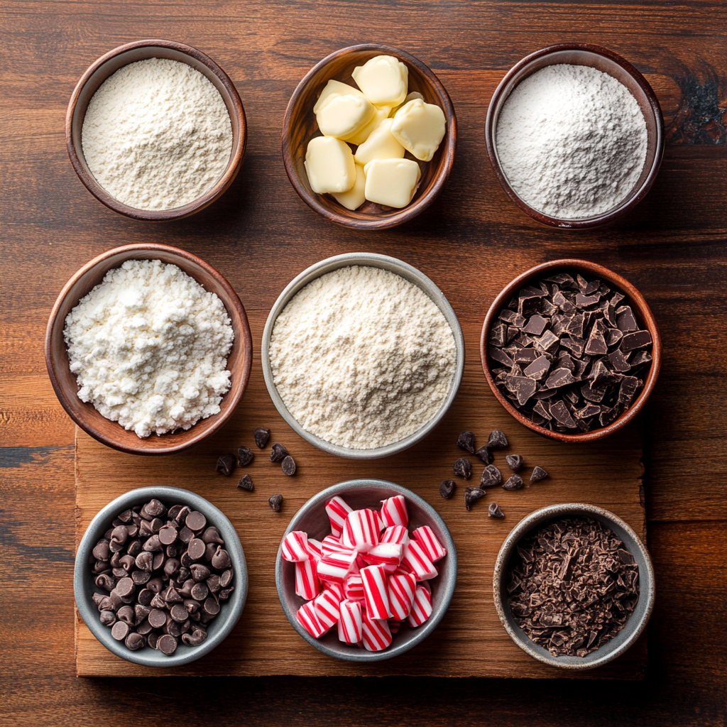 Peppermint Hot Chocolate Cookies ingredients