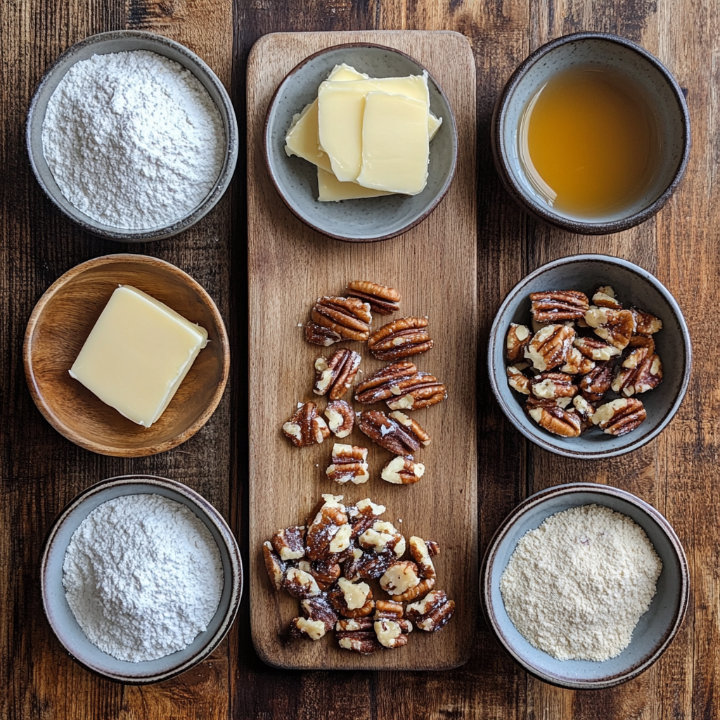 Toffee Pecan Shortbread Cookies ingredients