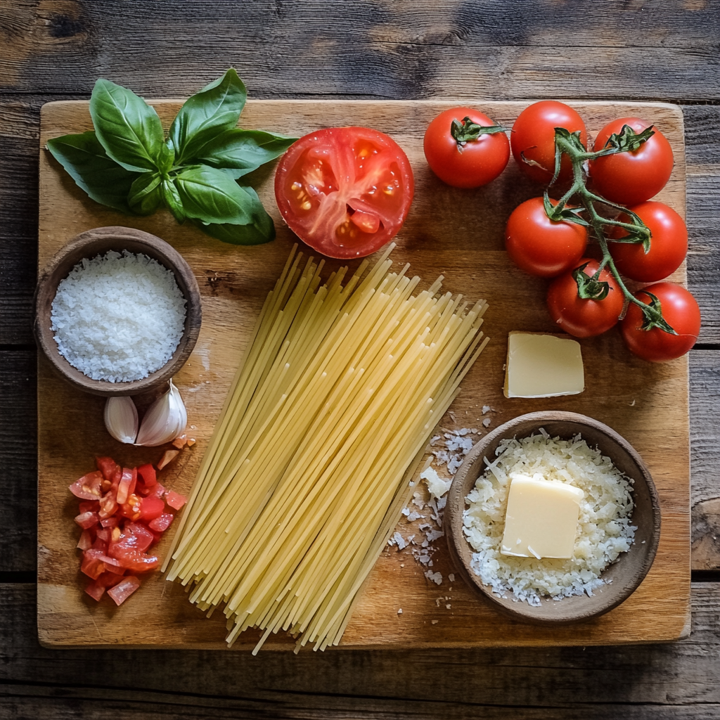 Tomato Butter Pasta ingredients