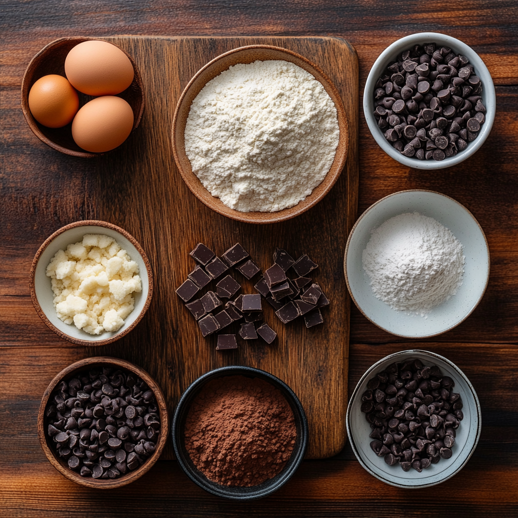 Triple Chocolate Sandwich Cookies ingredients