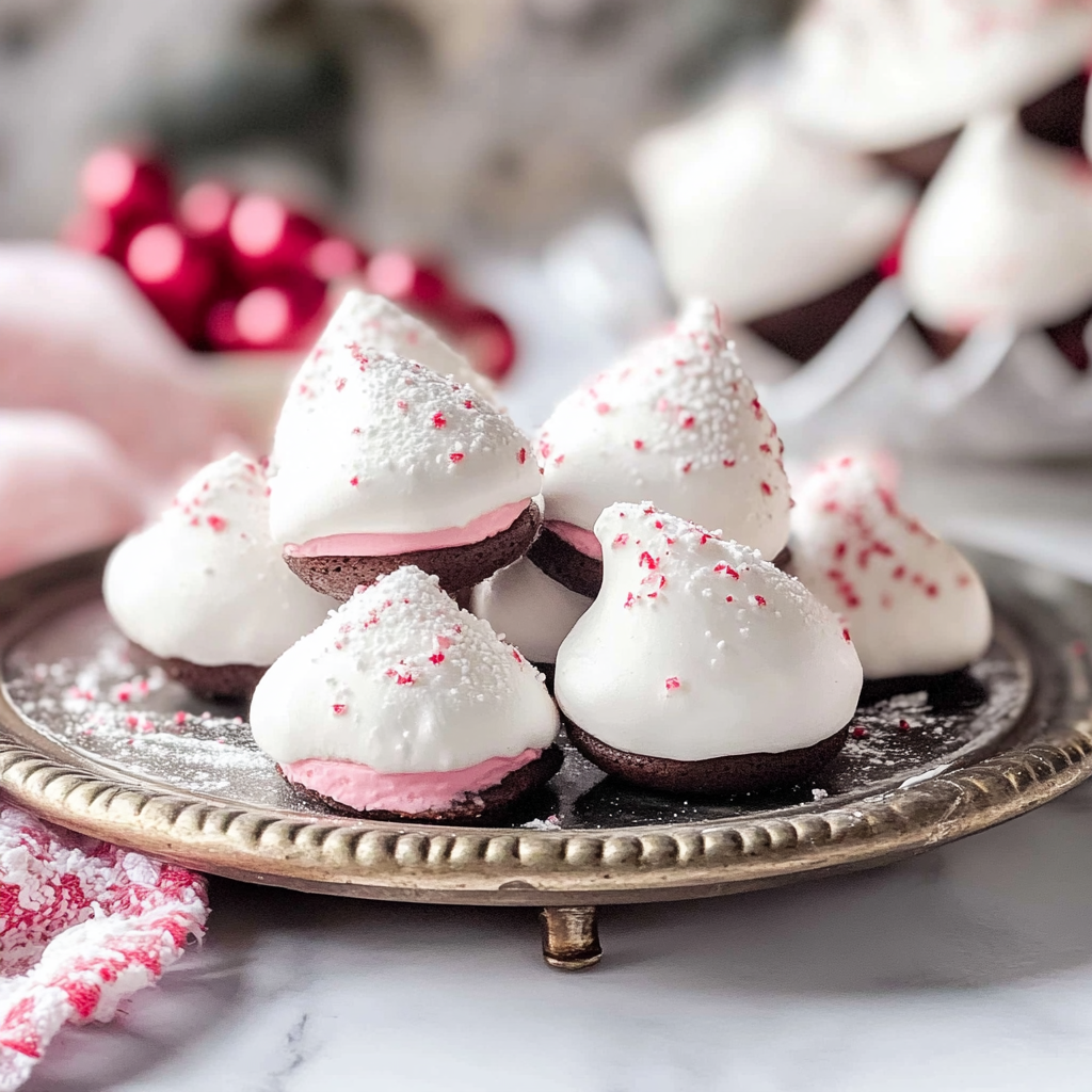 White Christmas Peppermint Meringues