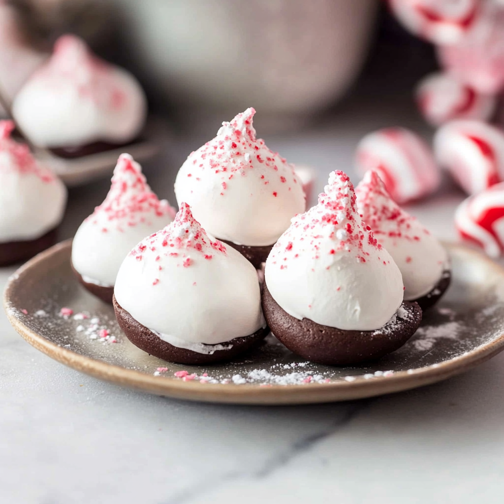 White Christmas Peppermint Meringues