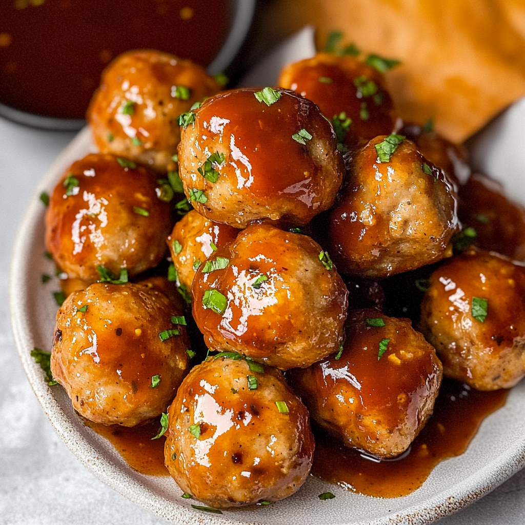 Baked BBQ Chicken Meatballs