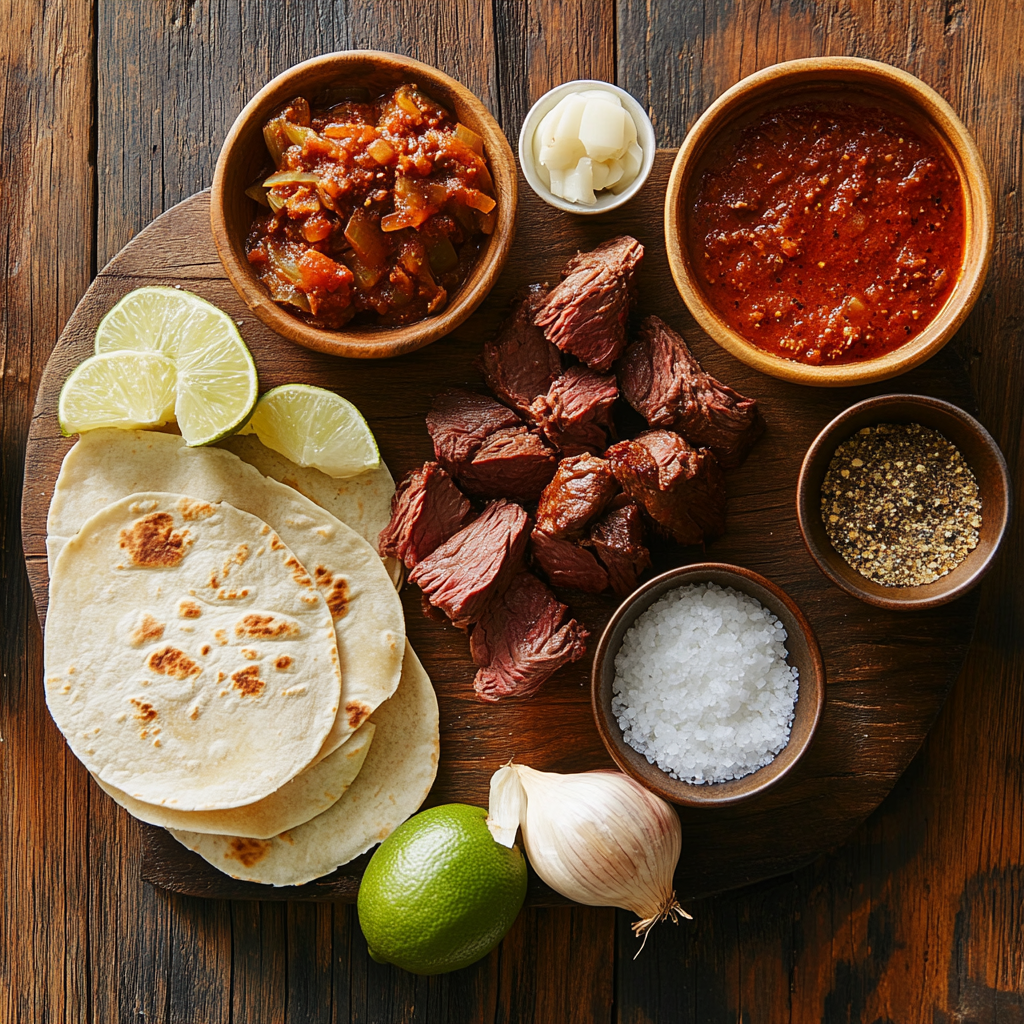 Birria Tacos ingredients