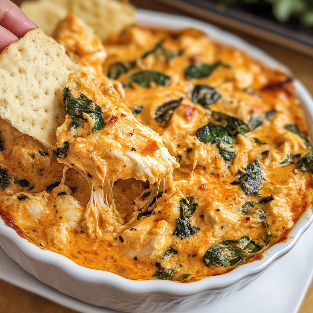 Buffalo Chicken Spinach Dip