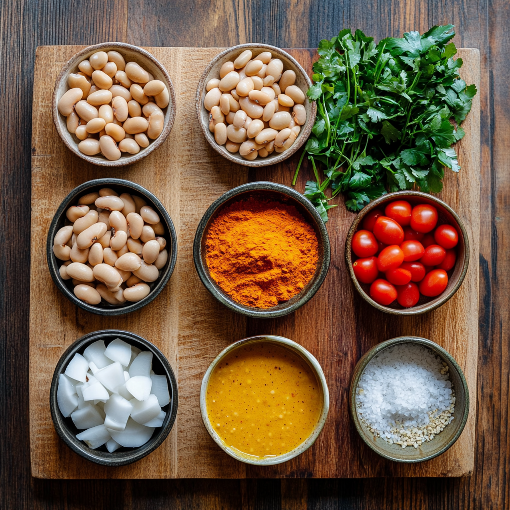 Butter Bean Curry ingredients