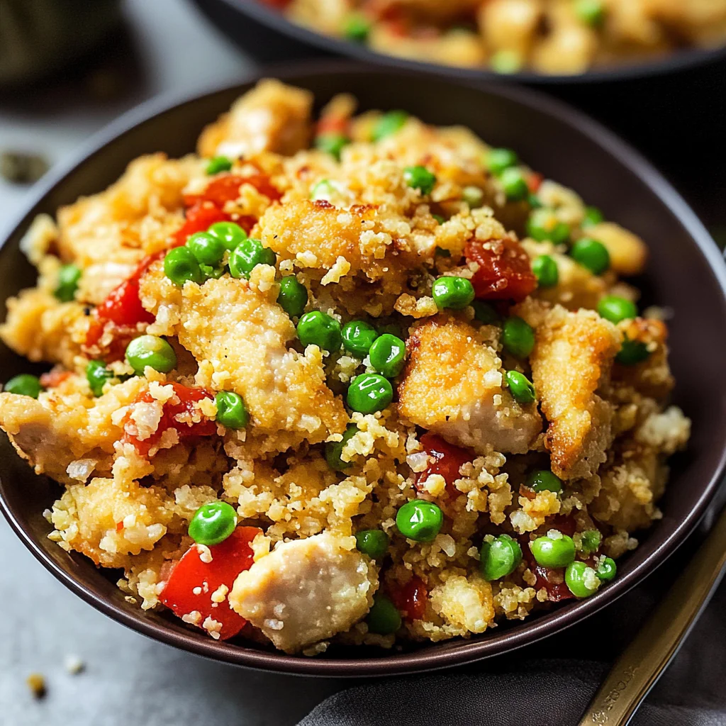 Cauliflower Chicken Fried “Rice”